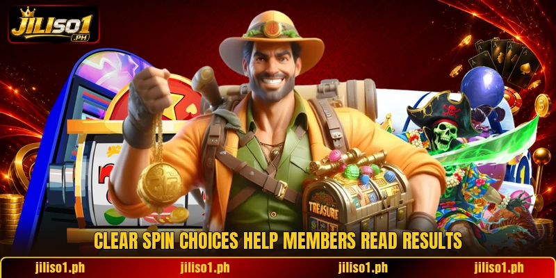 Clear spin choices help members read results Clear spin choices help members read results