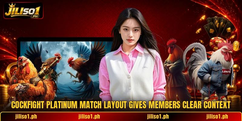 Cockfight platinum match layout gives members clear context