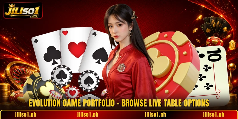 Evolution Game Portfolio - Browse Live Table Options