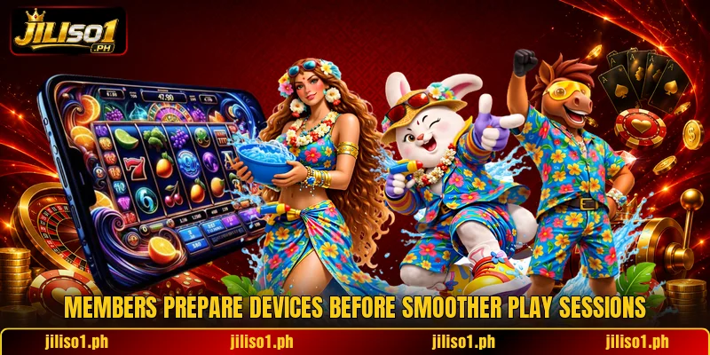 Members prepare devices before smoother play sessions Members prepare devices before smoother play sessions