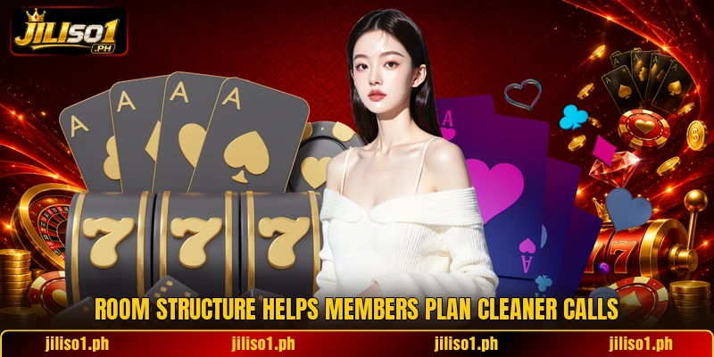 Room structure helps members plan cleaner calls